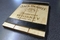 Jack Daniels Whiskey Barrel Sign - Rustic Wooden Barren Sign - 12.5" tall x 9.25" wide - Ben & Angies Gifts