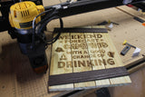 Camping Wood Crate sign, Weekend forecast Camping with a good change of drinking, Laser Engraved Sign - 14" tall x 10.5" wide
