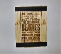 The Sensational Beatles Whiskey Crate Sign, Beatles Rock Concert Poster Crate Whiskey Laser Engraved Sign