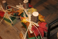 Wood Pumpkin Set & Sign - Fall Porch Decor (Set of  4), 4x4 Pumpkins, Thanksgiving Decorations- Halloween Decorations, Personalized Sign