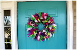 Spring Wreath Personalized, Deco Mesh w/Ribbon, Easter Wreath Personalized - Free Shipping - Ben & Angies Gifts