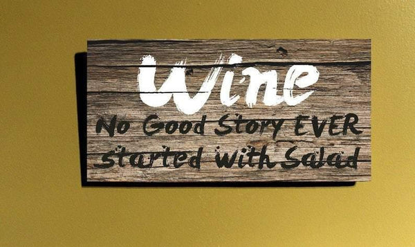 Wine Story Country Living 16x8 Wood Sign, Wine wood sign, Wine Sign - Ben & Angies Gifts
