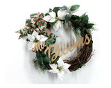 Grapevine Winter Wreath, Grapevine Christmas Wreath, Grapevine Wreath, Personalized Winter Wreath - Free Shipping - Ben & Angies Gifts