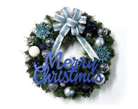 Christmas Wreath Blue Silver White Personalized, Handmade - Free Shipping - Ben & Angies Gifts