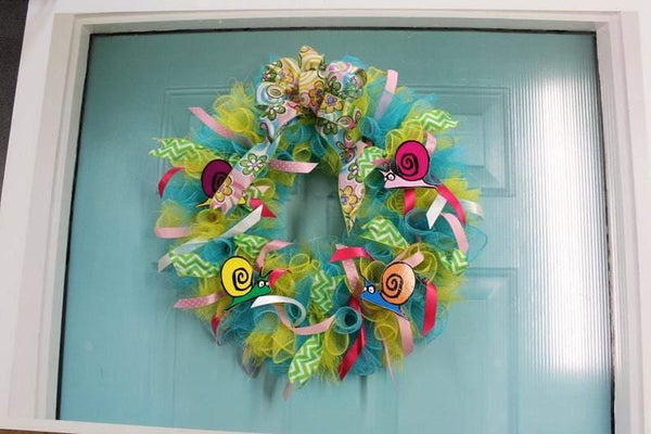 Snail Wreath, Spring Wreath, Handmade Wreath - Ships Free - Ben & Angies Gifts