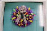 Spring Wreath with Ribbons, Summer Wreath, Deco Mesh Wreath - Free Shipping - Ben & Angies Gifts