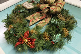 Christmas Pinecone Wreath, Happy Holidays Wreath - Ships Free - Ben & Angies Gifts