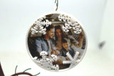 Snowflake photo ornament, Charlie Brown Tree with Photo Ornament, Personalized photo ornament - Ben & Angies Gifts
