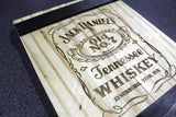 Jack Daniels Whiskey Barrel Sign - Rustic Wooden Barren Whiskey Laser Engraved Sign - 14" tall x 10.5" wide - Ben & Angies Gifts