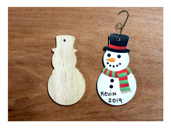 Unfinished Set of 12 Wooden Snowman Cutout, Teachers Special Christmas project, Class project - Ben & Angies Gifts