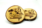 Personalized wood bark coasters (Set of 2),  It's 5 o'clock at the (your name) wood bark coaster, Personalized coasters include gift box - Ben & Angies Gifts